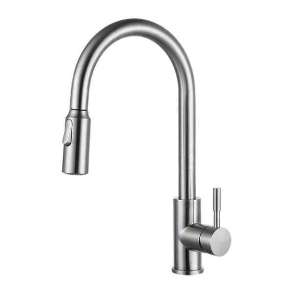 single handle pull out sprayer kitchen faucet